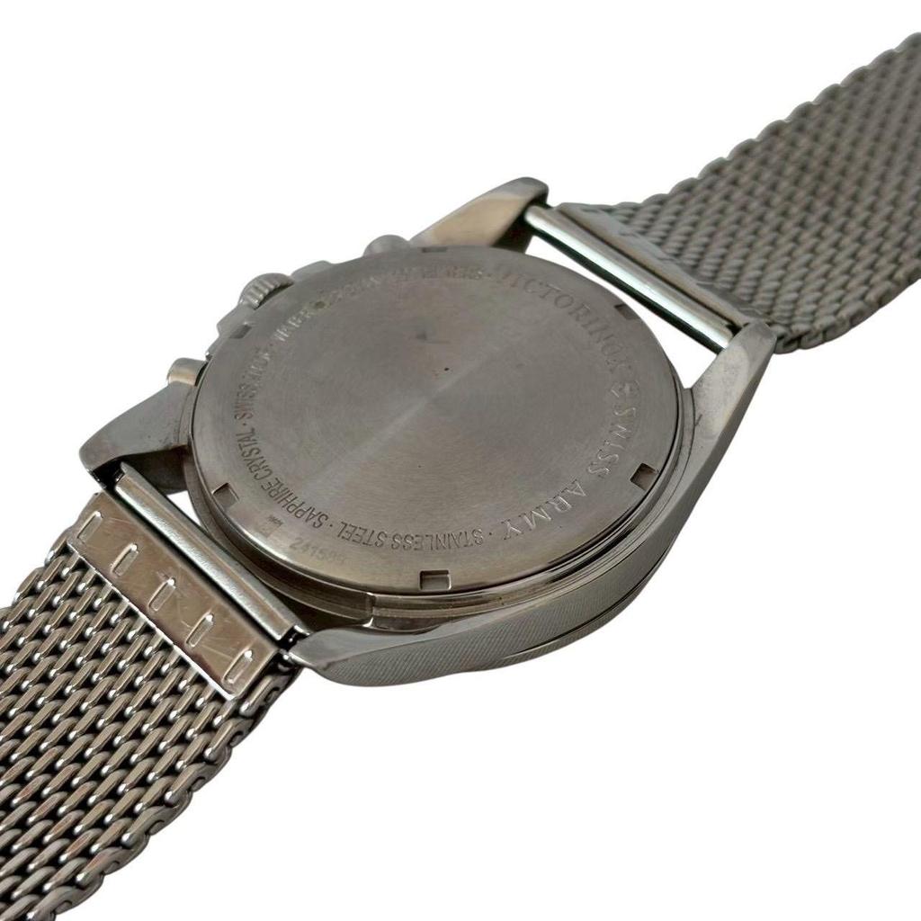 Б/у Мужские часы VICTORINOX SWISS ARMY Хронограф Нержавеющая сталь Серебристый Сапфировое стекло Водонепроницаемость 100 м с Коробкой 241589 Victorinox