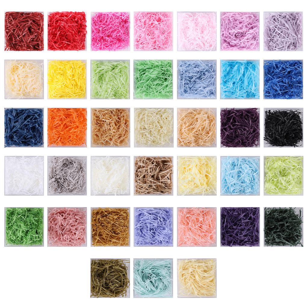 1 Pack Lafite Paper Raffia Filler Colorful Shredded Box Packaging Decoration Practical Wedding Party Easter New Year