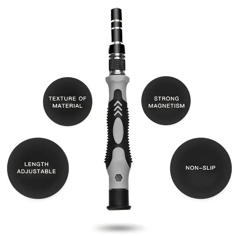 Набор высокопрочных магнитных отверток 115 в 1: Многоцелевой набор инструментов для ремонта с отвертками специальной формы