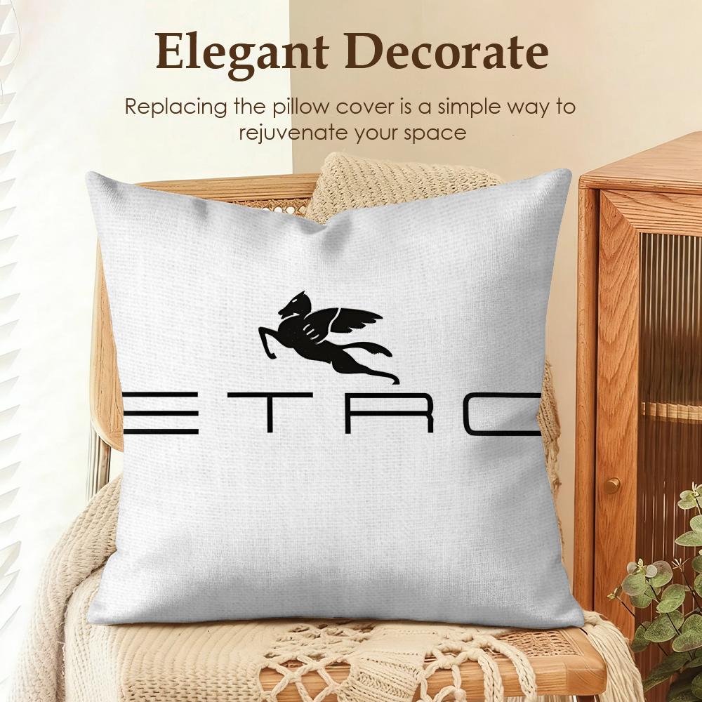Fashion EETRO Cushion Cover Natural Linen Organic Fabric DoubleSided Printing Sofa Home Decor Gift Pillow Case