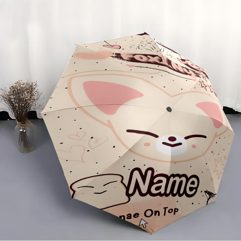 Personalized Name K-Kpop Team Print Umbrella - Automatic Open/Close, Eight-Rib Durable Frame, Automatic Folding Umbrella