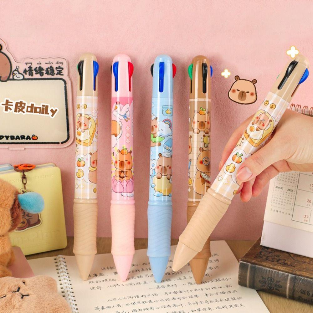 1шт Capybara гелевая ручка 4 цвета масляная ручка новая гигантская шариковая ручка канцелярские принадлежности для студентов