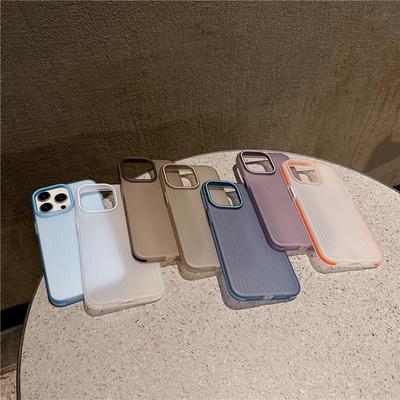 Для iPhone 15 14 13 12 Pro Max Plus камера с большим отверстием, прозрачный цвет, защита от отпечатков пальцев, противоскользящая задняя крышка для ПК, чехол в виде ракушки