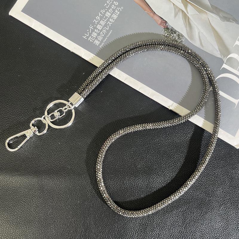 Light Luxury Rhinestone Phone Lanyard: Diamond Crossbody Chain & Bracelet Pendant.