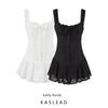 Kaslead New Arrival Women's Clothing Fashion Style Fashion Simple and Tight Waist Trimming Spaghetti Straps Dress