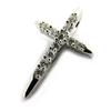 [M1694] - White 'Cross' Silver Pendant