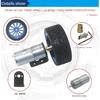 JGA25-370 DC 6/12/24V geared motor/Motor+encoder speed measuring code disc high power large torque balance trolley Smart Car Kit