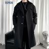 ROMON Мужская винтажная ветровка средней длины в стиле business casual