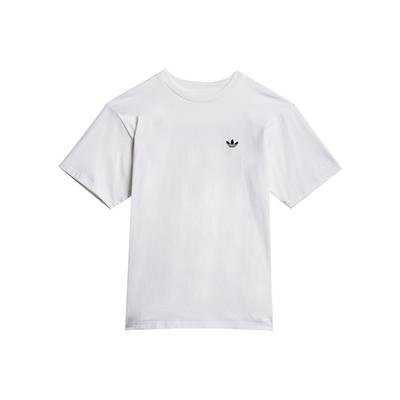 adidas Футболка унисекс с круглым вырезом и короткими рукавами Originals Trefoil, белая GM5176
