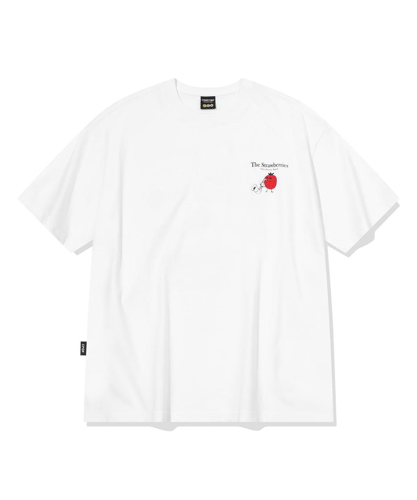 CPGN STUDIO Strawberry Band Short Sleeve T-Shirt White