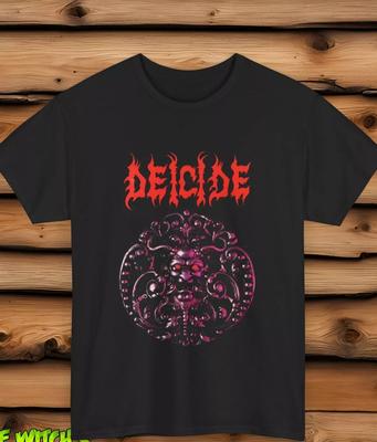 Deicide Band Хлопок Черный Все Размеры S-5XL CG2225 Унисекс Футболка