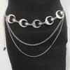 Metal Hip Hop Style Dress Cummerbands Womans Layered Belt Moon Star Waistband Punk Waist Chain