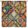 Юго-Восточная Азия Тайские цветочные полузатемняющие шторы Красочные Бохо Мандала Шторы Декор Спальня Гостиная Оконные Шторы