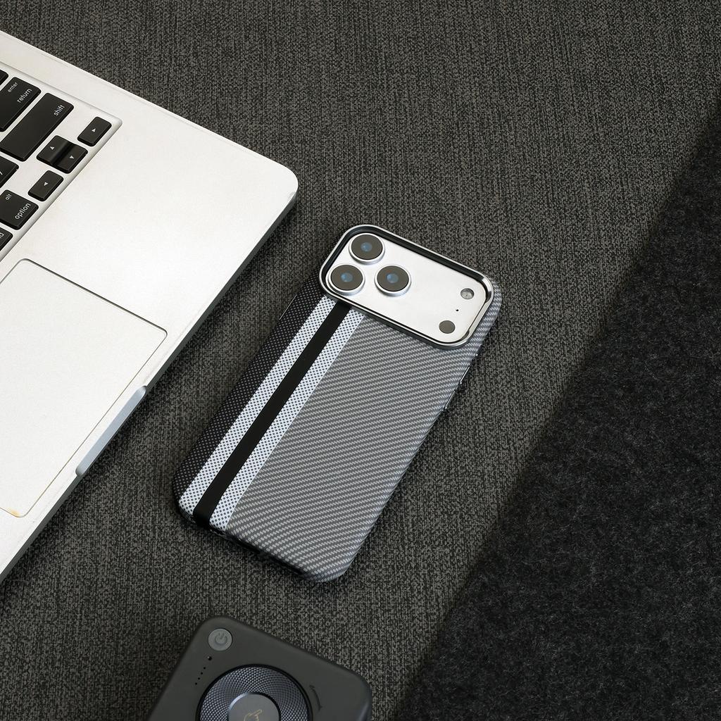 Текстура карбонового волокна и кевлара ПК Для чехла телефона Magsafe Для iPhone 17 Air 16 15 14 13 Pro Max Матовый бампер Магнитная крышка
