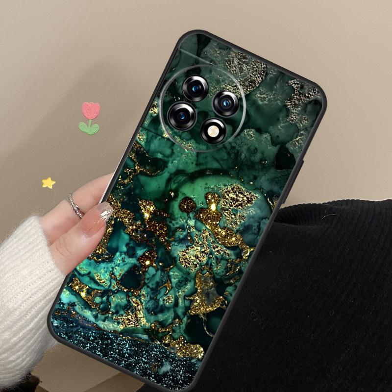 Luxury Gold Foil Art Cover For OnePlus Nord 4 CE 2 3 Lite N20 N30 9 10 Pro 8T 9RT 10T 10R 12R 13R 11 12 13 Case