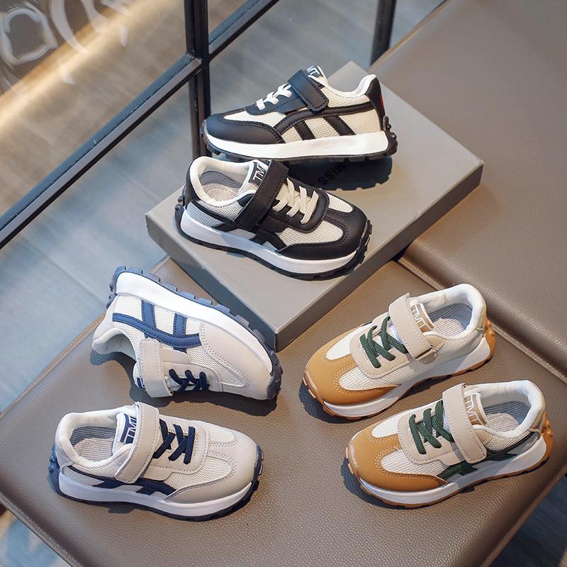 Children's Fashion Breathable Velcro Double Mesh Sports and Casual Shoes Student Versatile Children's Shoes Forrest Gump Shoes