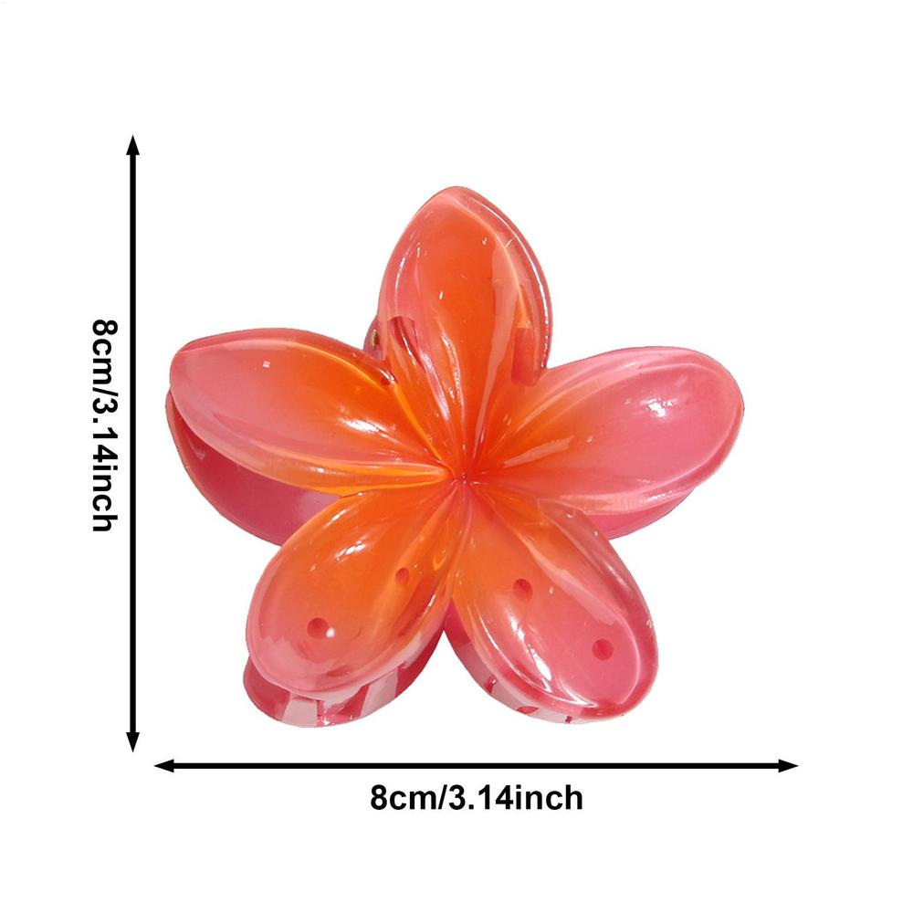 Гавайские заколки-крабы с цветами, отпускные заколки для волос в виде яиц и цветов, гавайские пляжные крабы, богемная заколка для волос для девочек, красочный аксессуар для волос