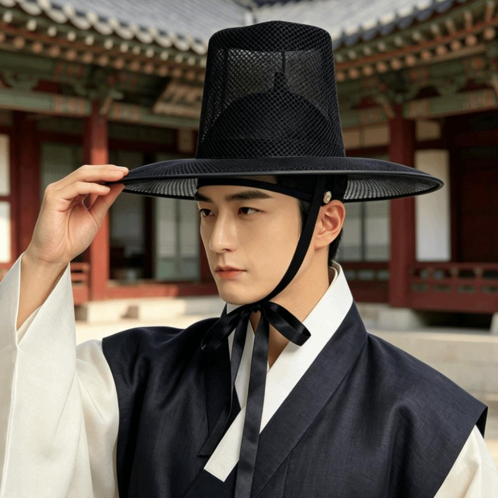 Lightweight Traditional Korean Gat Hat Adjustable Stage Performance Hat  Cultural Events