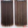 Long Straight Clip In One Piece Synthetic High Temperature Synthetic 5 Clips Hair Pieces