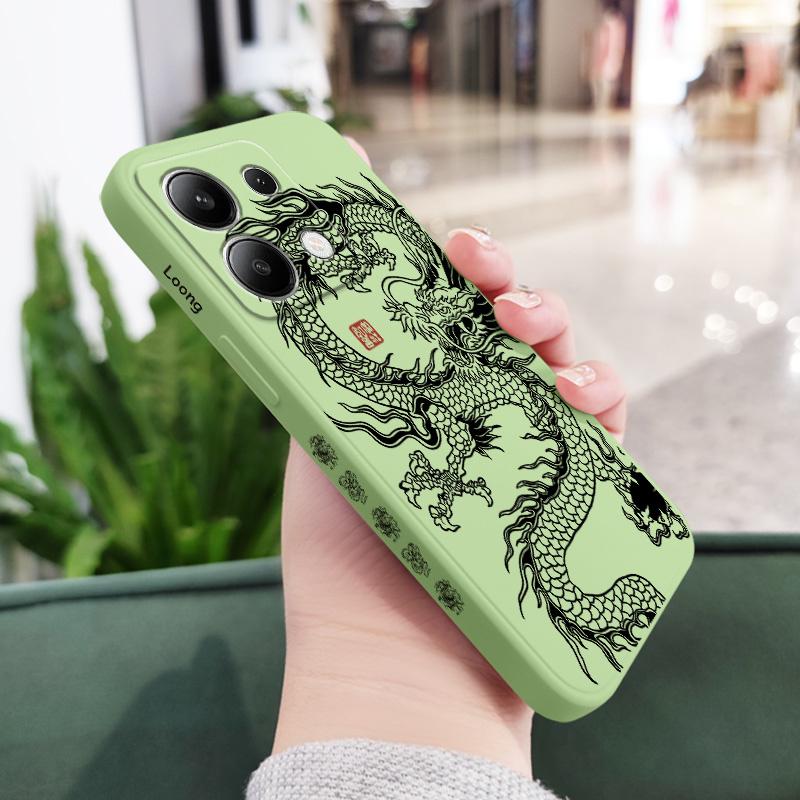 Чехол для телефона «Крылья Дракона» для Xiaomi Redmi Note 14 13 12 12S 11 11S 10 10S 9 9S Pro Plus 4G 5G Жидкий силиконовый чехол