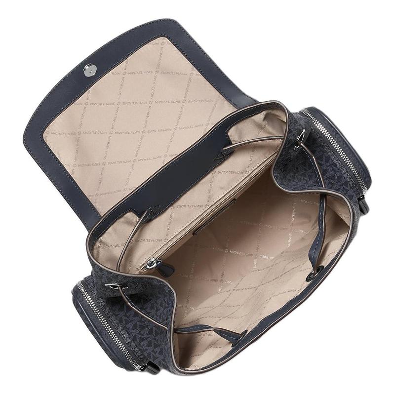 Michael Kors Рюкзак Jet Set с логотипом из покрытого холста, большой, женский, темно-серый
