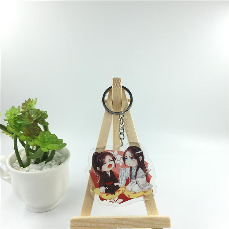 Аниме игры Вэй Усянь Лан Чжань персонаж мультфильма акриловый брелок металлическое кольцо автомобильная сумка украшение для ключей аксессуар подарок аниме подарки кулон