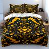 Golden hearts and filigree. Bedding sets Duvet cover sets Duvet covers Pillowcases(1* Duvet Cover 2* Pillowcases without duvet insert)