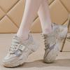 Women's Casual 2025 Spring Daddy Shoes: Lightweight, Height-Enhancing, Thick-Soled Leather Running Sneakers K819