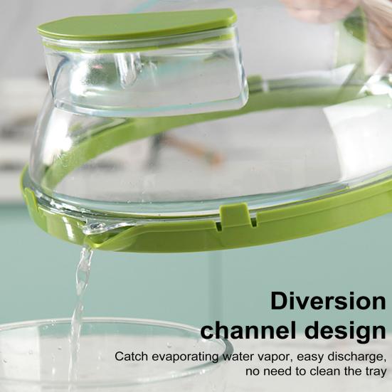 Food Cover with Water Steamer Integrated Handle Splatter Guard Plate Covers Kitchen Gadgets Accessories