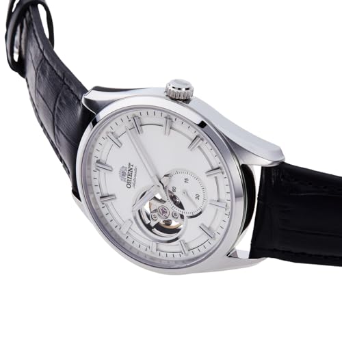 Мужские современные полускелетонные часы-автомат Orient RN-AR0003S с дизайном «открытое сердце», белые и серебристые, с гарантией японского производителя