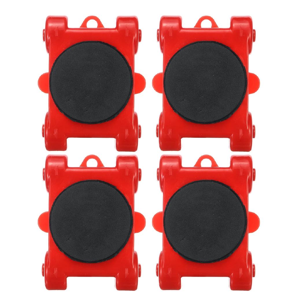 Furniture Mover Set Heavy Duty Furniture Lifter Transport Tool Red 4 Move Roller 1 Wheel Bar for Lifting Moving Furniture