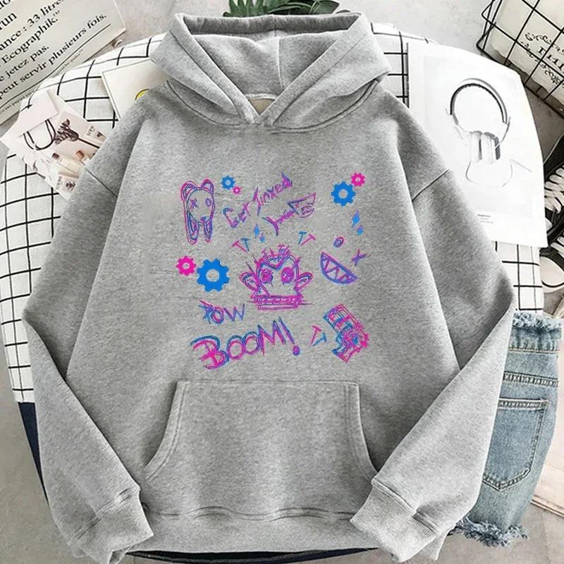 Arcane Jinxed Boom Hoodies Casual Mens Long Sleeve Sweatshirts Graphic Printing Pullovers Hooded Streetwear Hip Hop Tops Hoodies & Sweatshirts Womens