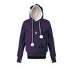 Women's Fashion Casual Top Solid Color Long Sleeve Pet Pocket Hoodie Sweatshirt