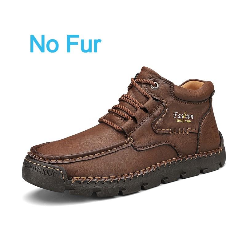 Мужские кожаные походные ботинки, новые рабочие ботинки для активного отдыха, модная дышащая мужская повседневная обувь на шнуровке, ретро-кроссовки для мужчин высокого качества