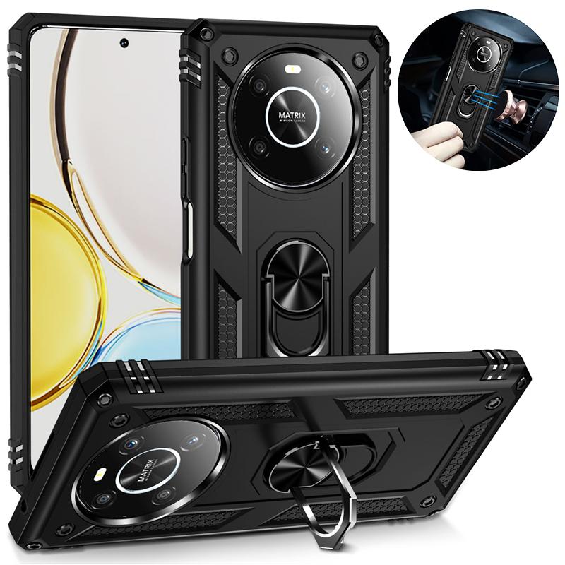 For Honor X9 X 9 4G Case Car Magnetic Metal Ring Holder Phone Case For Honor X9 4G HonorX9 4G Quot; Shockproof Armor Back Cover