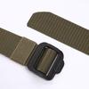 Unisex Tactical Canvas Nylon Belt with Plastic Buckle - Casual Style for Outdoor Wear