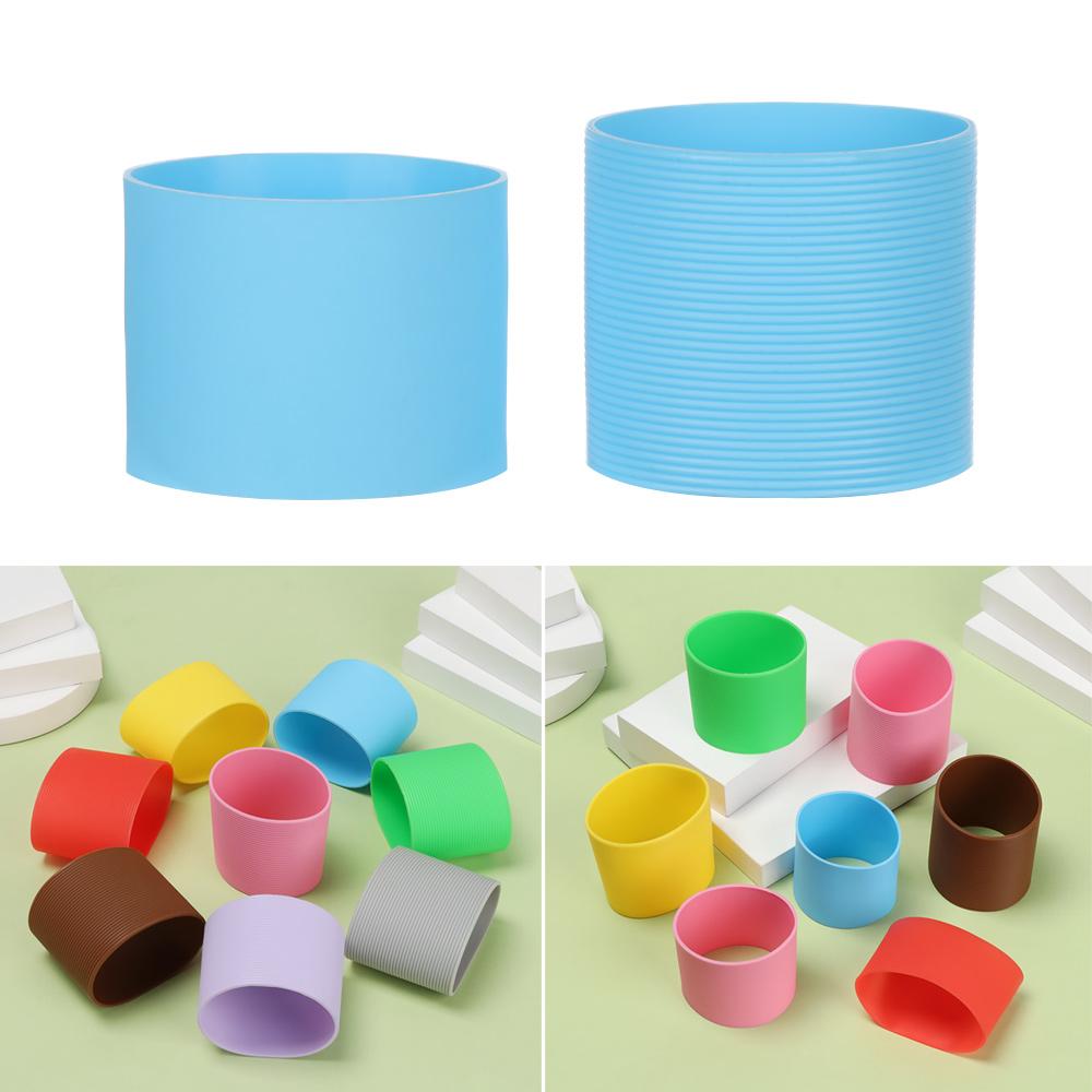 Durable Non-Slip Insulation Cup Cover Bottle Sleeves Water Cup Coasters Silicone Cup Sleeve