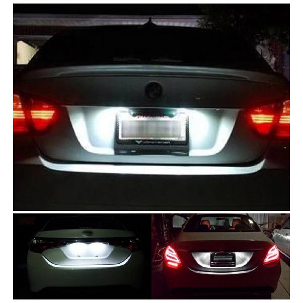 2Pcs For Seat Altea XL 2006-2015 Leon2 2005-2012 Leon3 2012 ~2017 Car Led Bulbs Number License Plate Lights Lamp Canbus No Error