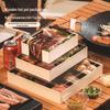 Disposable Wooden 9-Compartment Bento Box