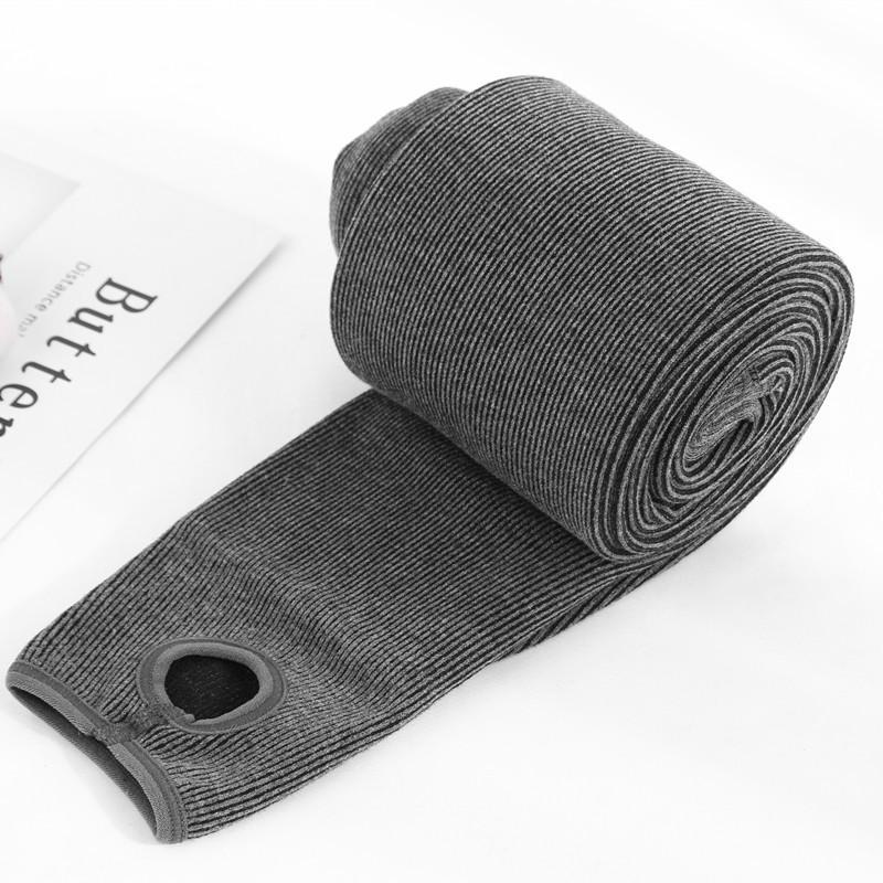 Женские хлопковые леггинсы в полоску с высокой талией на весну/осень с кашемиром и носки в рубчик с микродавлением