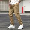 Мужские повседневные джоггеры со шнурком, тренировочные брюки с карманами, узкие брюки для бега на открытом воздухе, летнего бега, походов