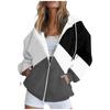 Women's Fashion Casual Printed Sweatshirt Long Sleeve With Pocket Cardigan Jacket Zipper Hoodie Coat