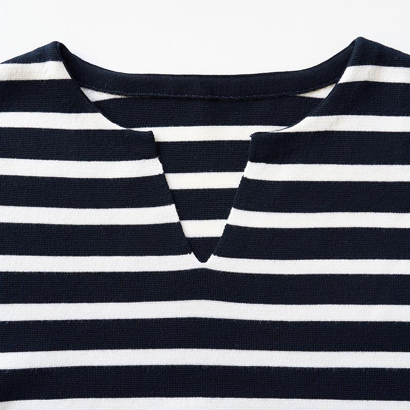 Northern Deer Women's Fine Wool Striped Long-Sleeve Knitwear - Early Autumn Collection