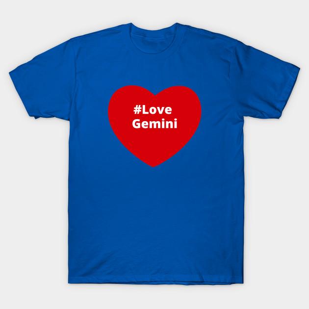 Unisex Fashion TShirt Love Gemini Hashtag Heart Print TShirt Plus Size S-5XL T-Shirt 100%Cotton Tops O Neck Short Sleeve Tees