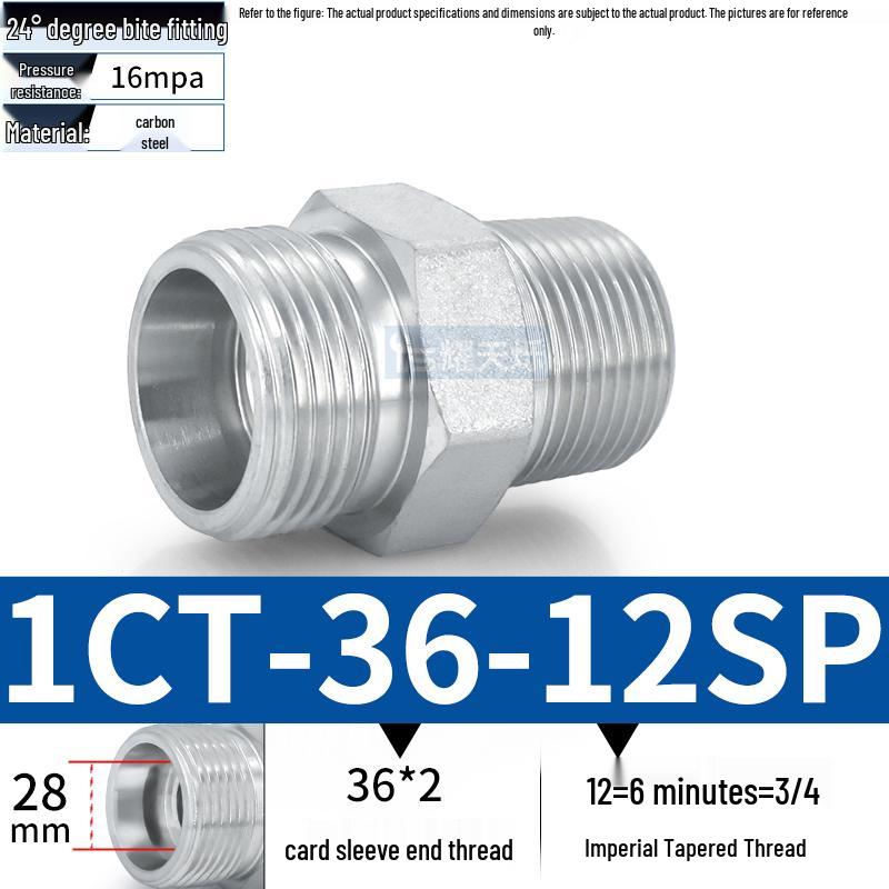 1CT-SP Оцинкованная муфта для гидравлической масляной трубы с переходом под английскую коническую резьбу высокого давления