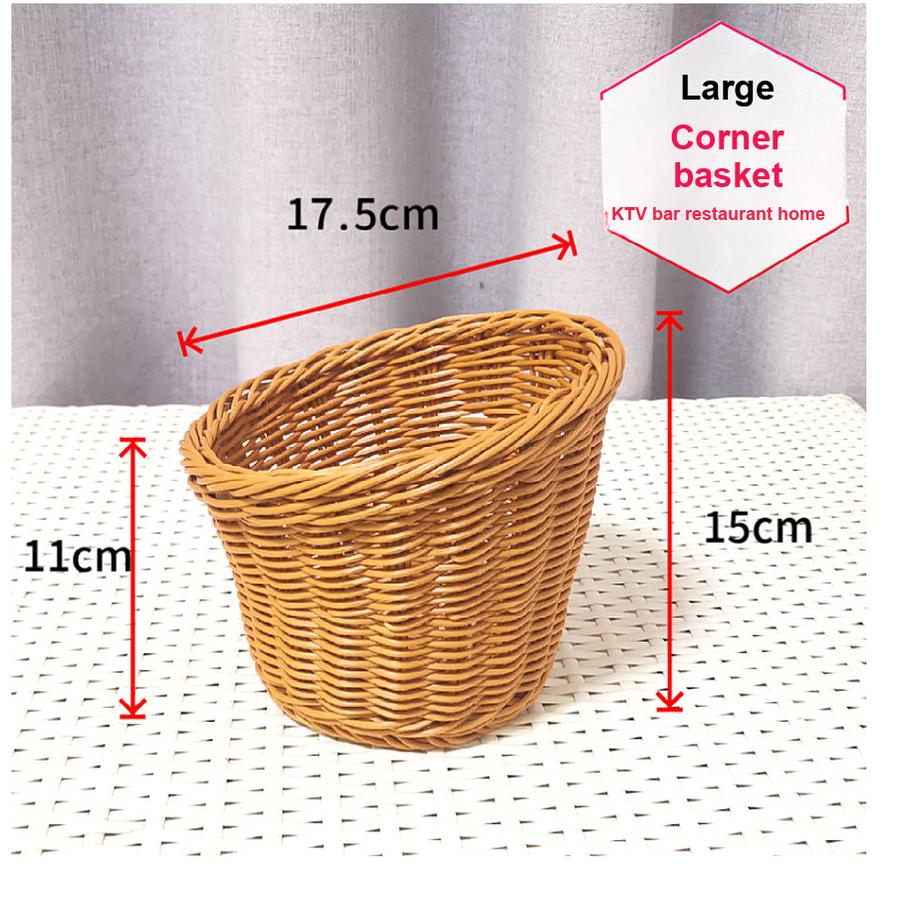 Корзина для хранения Фруктовница Полка для журнального столика в гостиной Креативная Современная Домашняя Пластиковые Плетеные Корзины Настольные Декоративные