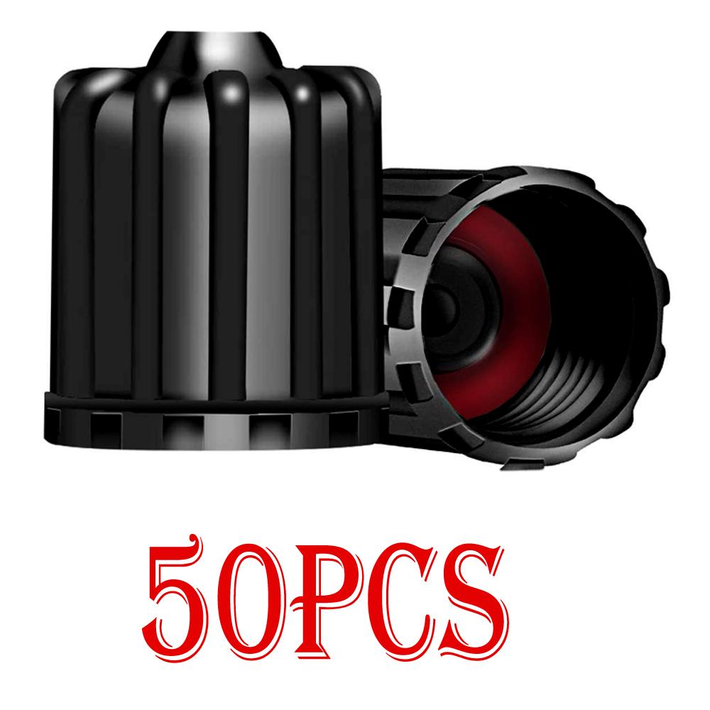 10/20/30/50/100Pcs TPMS Tire Valve Caps with Rubber Seal Plastic Wheel Caps Covers for TPMS Nipple Caps Car Tyre Accessories