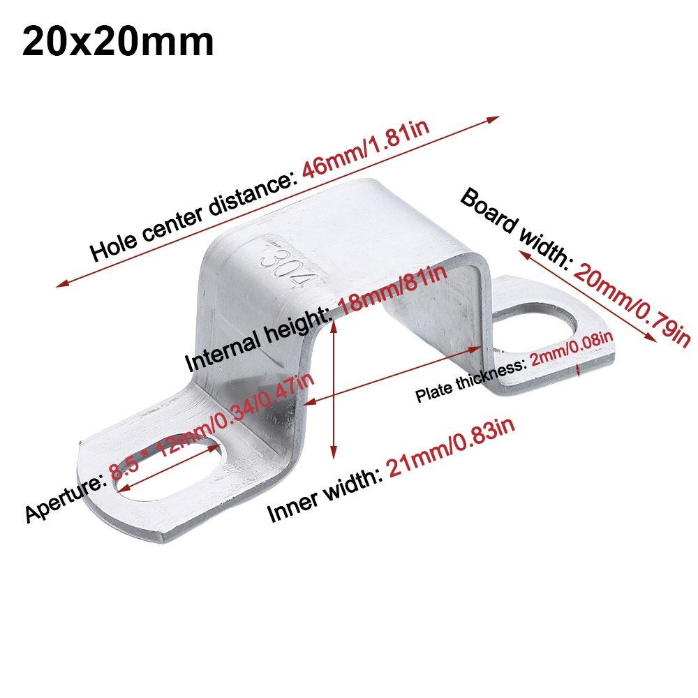 М-образный U-образный квадратный прямоугольник Ом трубка седло зажим для карт горловина обруч хомут для конского шланга трубка