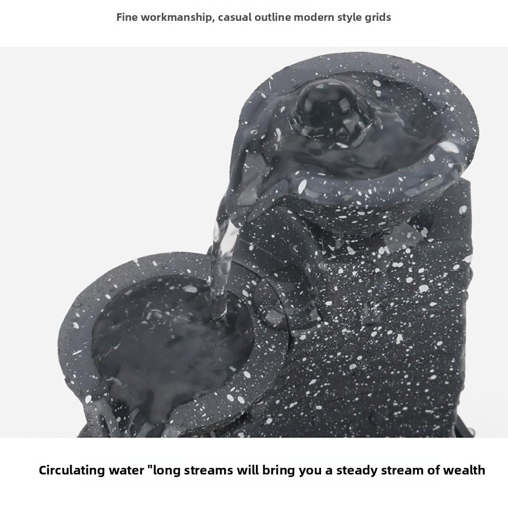 Battery/Plugged in Water Fountain Circulating Water Flow Waterfall Decoration  Living Room