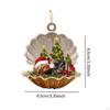 Christmas Tree Hanging Ornament Acrylic Pendant Car Photo Prop Sleeping Puppy Charm for Winter